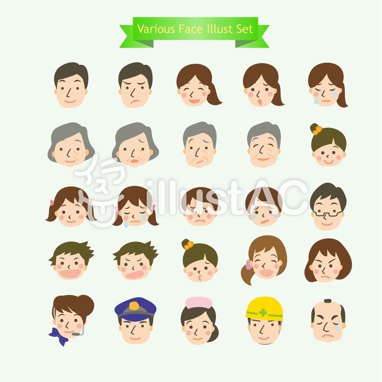 各种面部表情