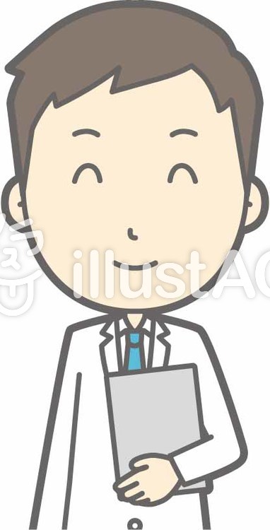 青年医師-ファイルニコニコ-バスト 青年医師-ファイルニコニコ-バストのイラスト