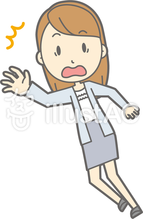 女子大生a-転倒-全身 女子大生a-転倒-全身のイラスト