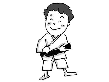 免费的剪贴画:运动 柔道 黑带 武术 游戏 - 127503 |illustac