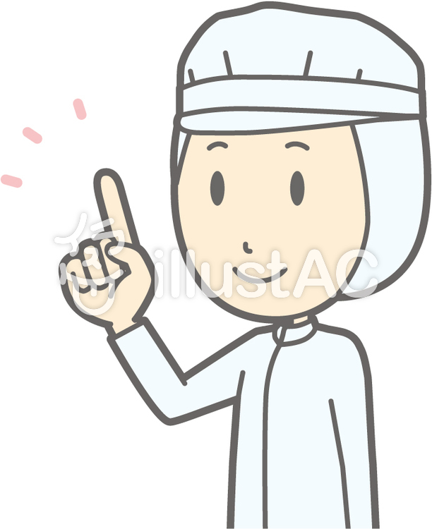 衛生服男-指1本-バスト 衛生服男-指1本-バストのイラスト