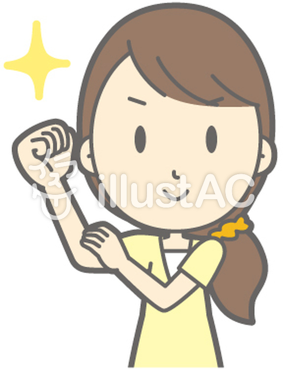 女性半ズボン-腕まくり-バスト 女性半ズボン-腕まくり-バストのイラスト