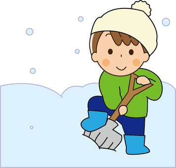免费的剪贴画:除雪 铲雪 雪国 北国 舀 - 112155 |illustac