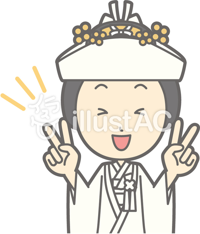 角隠し-Wピース-バスト 角隠し-Wピース-バストのイラスト