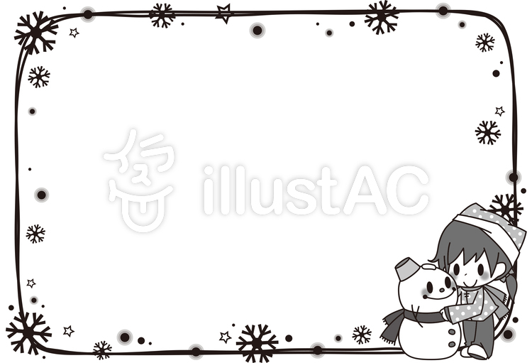 ふれーむ*雪01 ふれーむ*雪01のイラスト