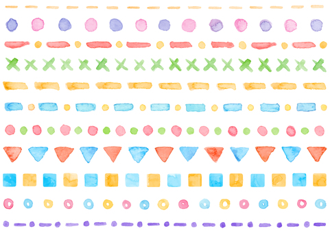 水彩素材16 ラインイラスト - No: 840247／無料イラストなら「イラストAC」