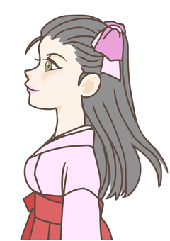 ろくろ首（塗り絵）イラスト - No: 397694／無料イラストなら「イラストAC」