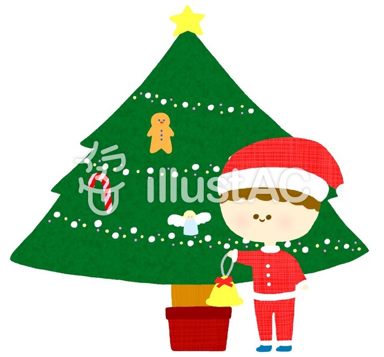 クリスマスツリーの飾り付けイラスト , No 294612/無料