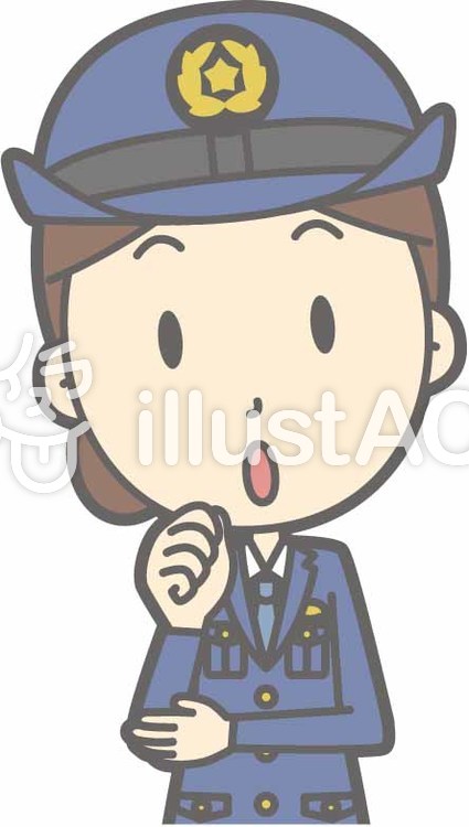 警察官女性a-ふむふむ-バスト 警察官女性a-ふむふむ-バストのイラスト