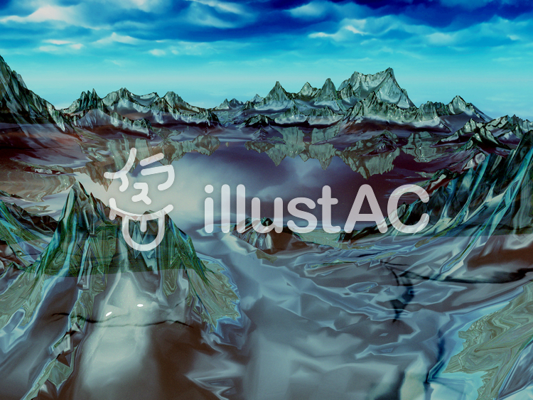 氷の湖 氷の湖のイラスト