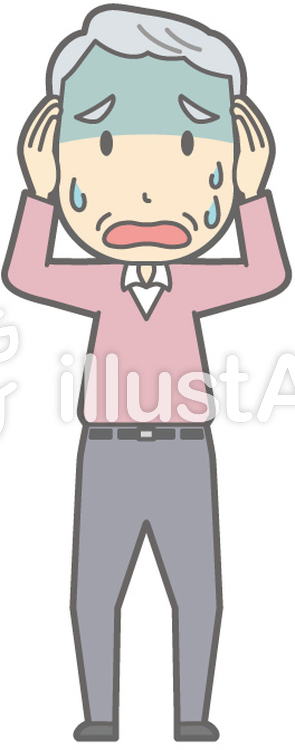老人男性C-大失敗-全身 老人男性C-大失敗-全身のイラスト