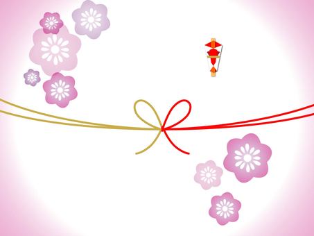 Plain paper (plum) flower knot Plain paper (plum) flower knot