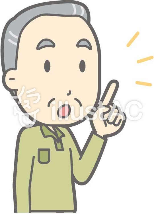 老人男性d-指差し斜め右-バスト 老人男性d-指差し斜め右-バストのイラスト