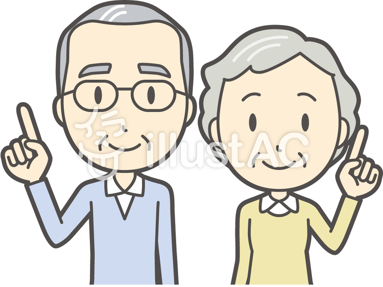 男女セット老人-027-バスト 男女セット老人-027-バストのイラスト