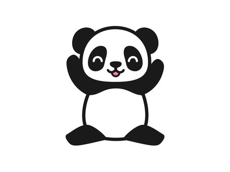 免费矢量剪贴画熊猫宝宝 |illustac