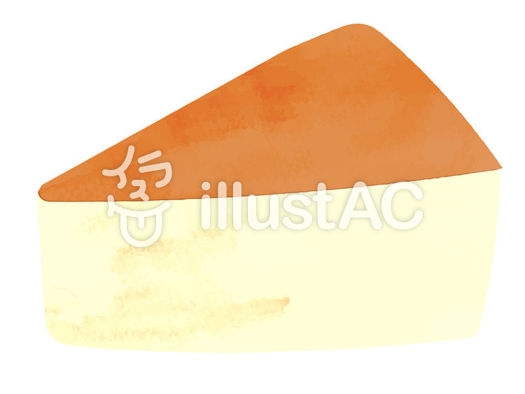 水彩風素材09 チーズケーキ 水彩風素材09 チーズケーキのイラスト