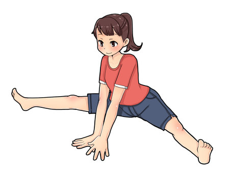 照片素材(图片): 女人在做伸展运动/体操