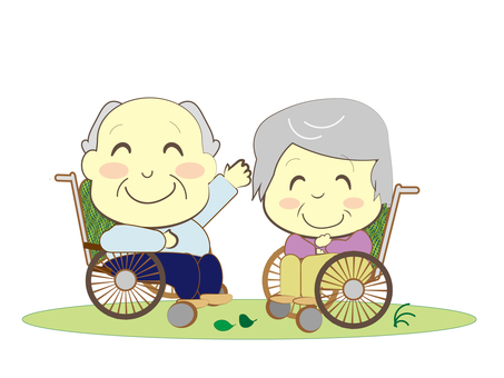 chacha Elderly wheel chair nursing care grass chacha Elderly wheel chair nursing care grass