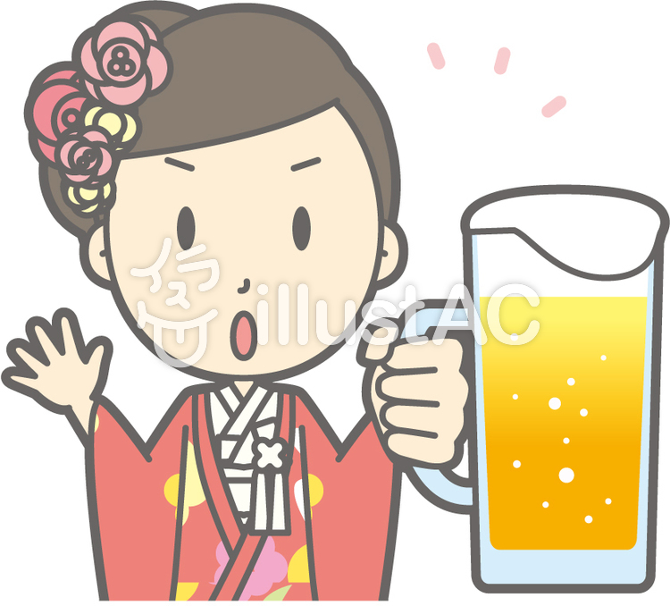 色打掛-ビール注意-バスト 色打掛-ビール注意-バストのイラスト