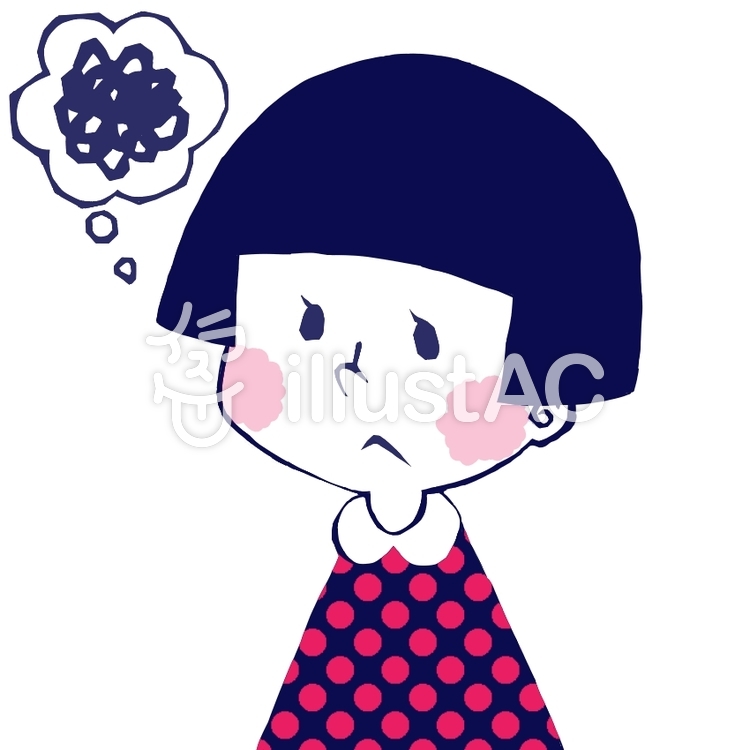 おかっぱ こまった おかっぱ こまったのイラスト