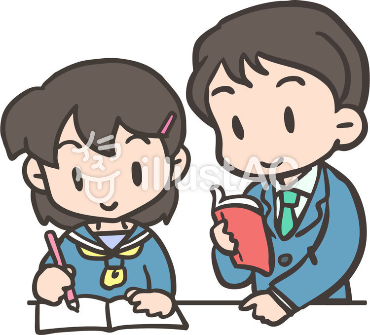 勉強中イラスト - No: 500685／無料イラストなら「イラストAC」