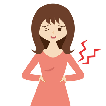 背痛的形象(女性/家庭主妇)