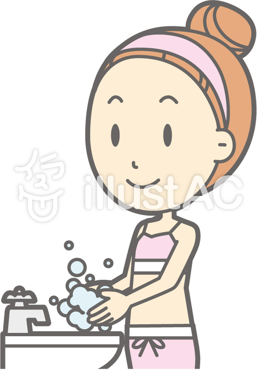女性下着a-手洗い-バスト 女性下着a-手洗い-バストのイラスト