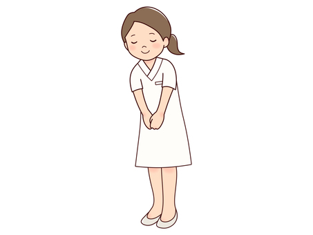 鞠躬护士裙子全身