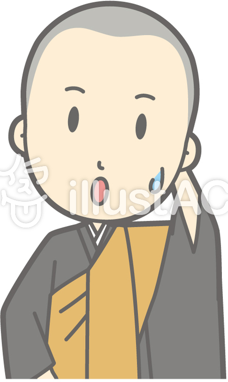 僧侶若者a-あれれ-バスト 僧侶若者a-あれれ-バストのイラスト