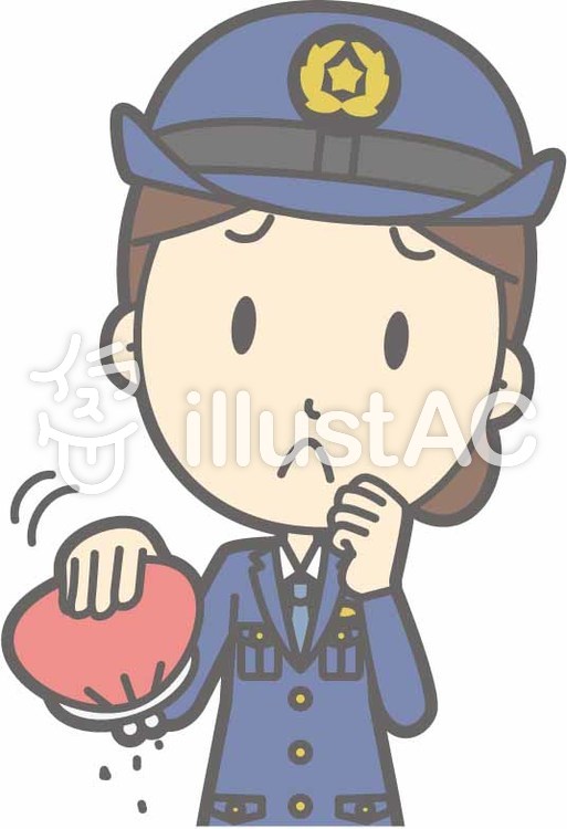 警察官女性a-お金無い-バスト 警察官女性a-お金無い-バストのイラスト