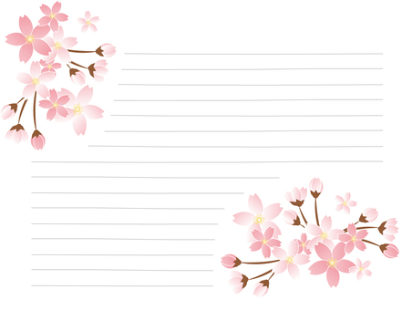 樱花图案信纸