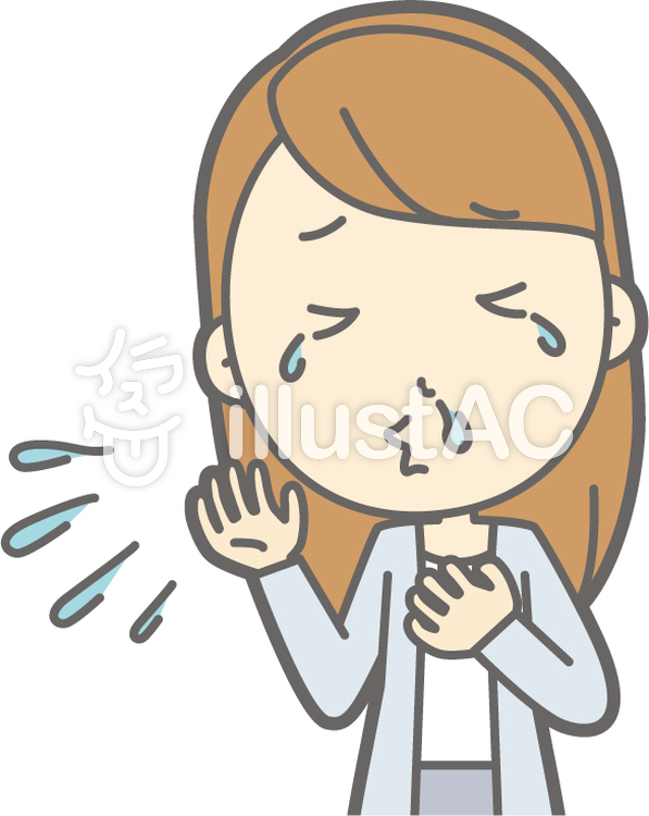 女子大生a-くしゃみ-バスト 女子大生a-くしゃみ-バストのイラスト