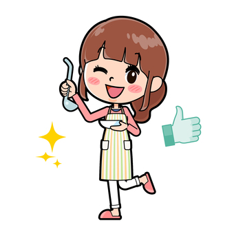 Apron mother cooking delicious Apron mother cooking delicious
