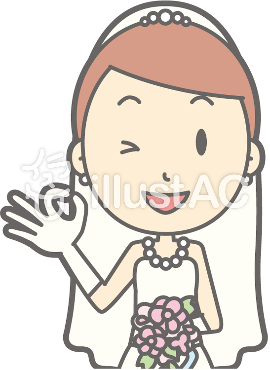 新婦ドレス-オッケー-バスト 新婦ドレス-オッケー-バストのイラスト