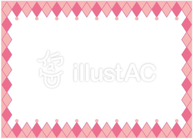 ひし形フレームイラスト No 8779 無料イラストなら イラストac