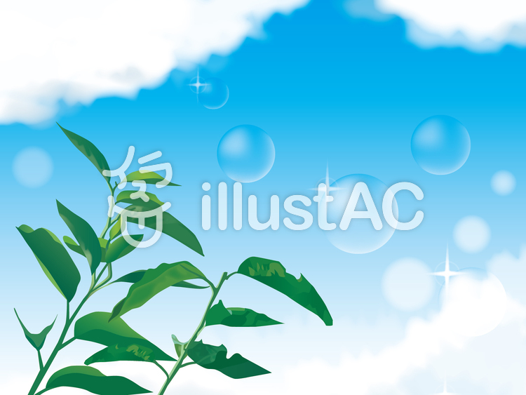 葉と青空 葉と青空のイラスト