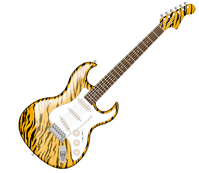 Electric guitar tiger print tiger Electric guitar tiger print tiger
