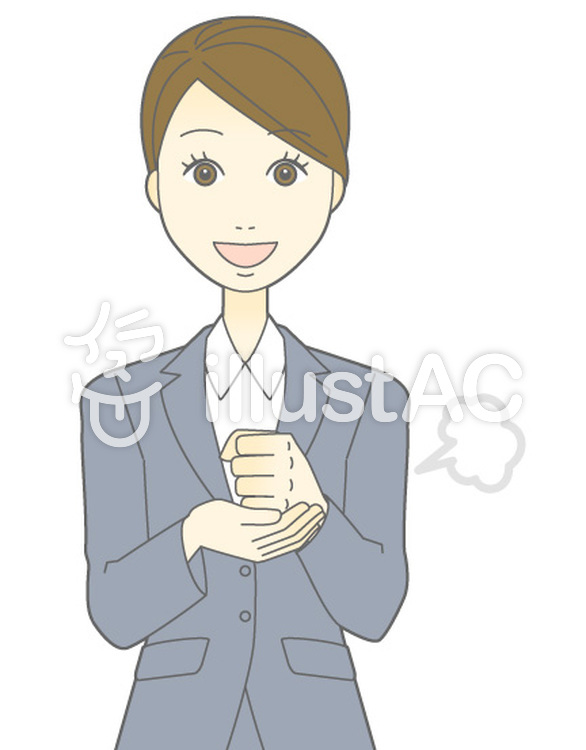 D女性スーツ-なるほど-バスト D女性スーツ-なるほど-バストのイラスト