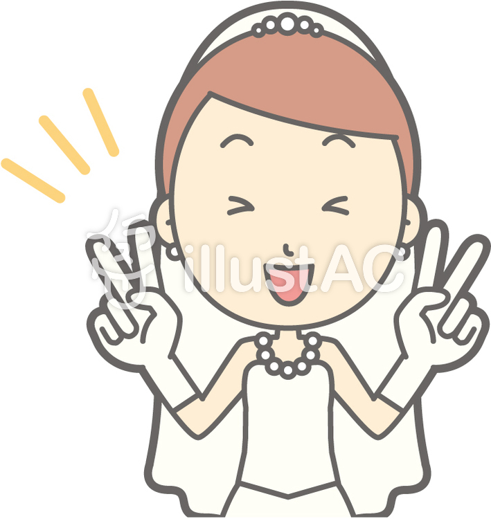 新婦ドレス-Wピース-バスト 新婦ドレス-Wピース-バストのイラスト