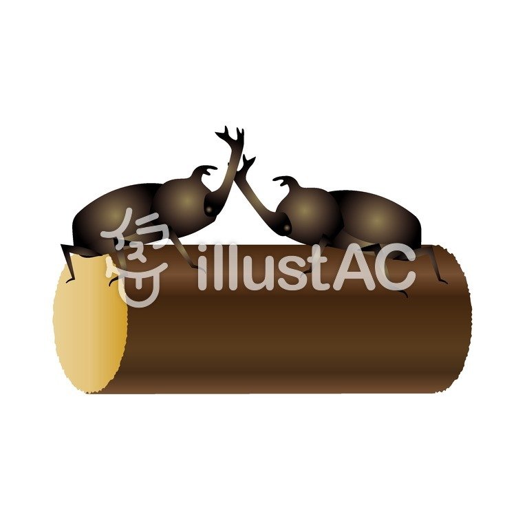 夏の風物詩 昆虫相撲イラスト No 9330 無料イラストなら イラストac