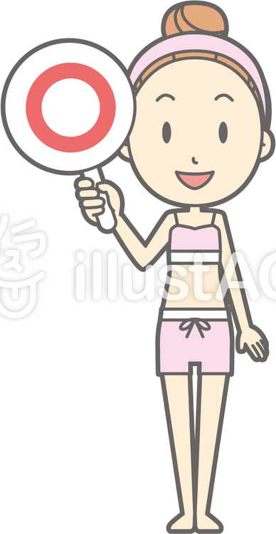 女性下着a-マル-全身 女性下着a-マル-全身のイラスト