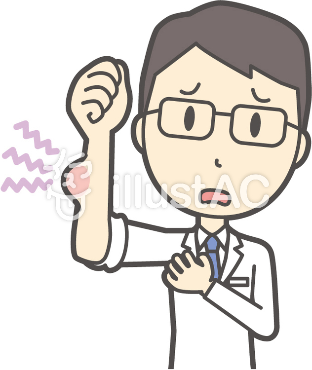 医師青年眼鏡-242-バスト 医師青年眼鏡-242-バストのイラスト