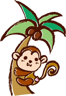 Illustration Of A Monkey Climbing A Palm Tree Free Cliparts Illustac