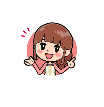 Apron mother icon conversation Apron mother icon conversation