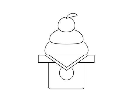 kagami cake (line drawing)