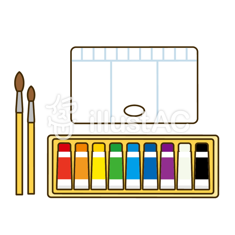 絵の具 フリーイラスト – 絵の具イラスト 無料 かわい …