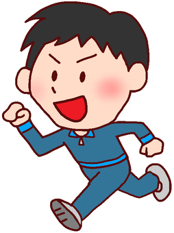 illustration of a man jogging