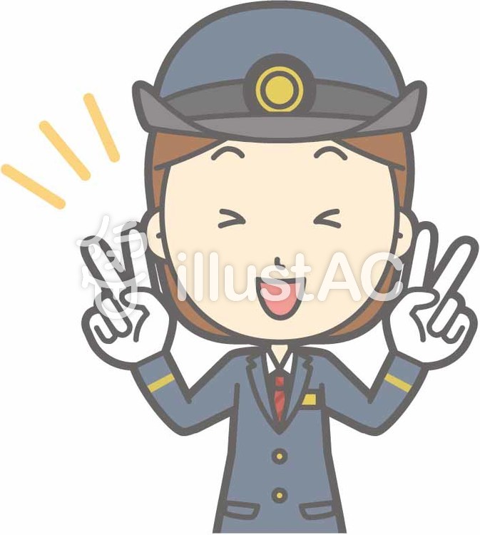 駅員女性a-Wピース-バスト 駅員女性a-Wピース-バストのイラスト