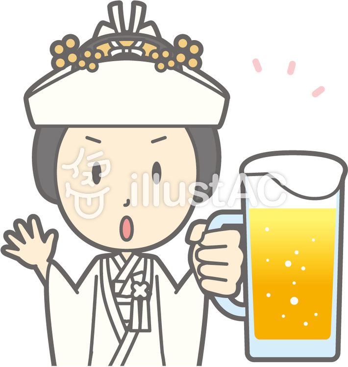 角隠し-ビール注意-バスト 角隠し-ビール注意-バストのイラスト
