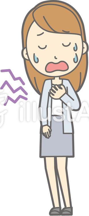 女子大生a-動悸-全身 女子大生a-動悸-全身のイラスト